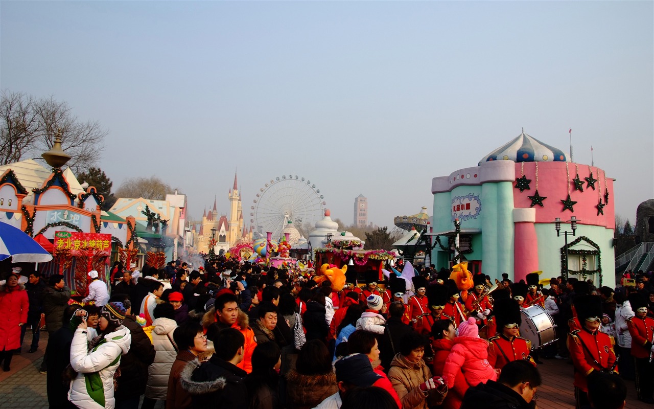 Happy Čínský Nový rok v Pekingu Yang Temple (prutu práce) #4 - 1280x800