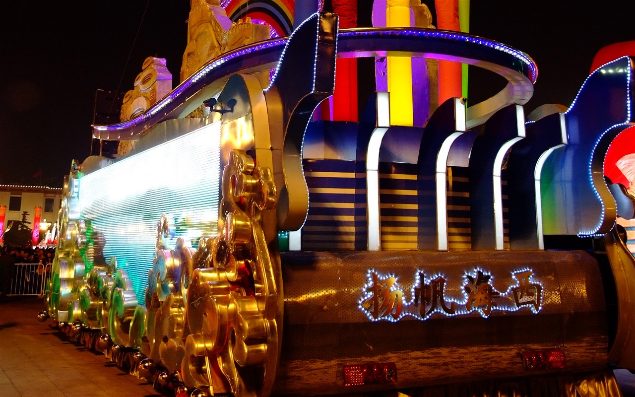 Tiananmen Square colorful night (rebar works) #4 - 1280x800