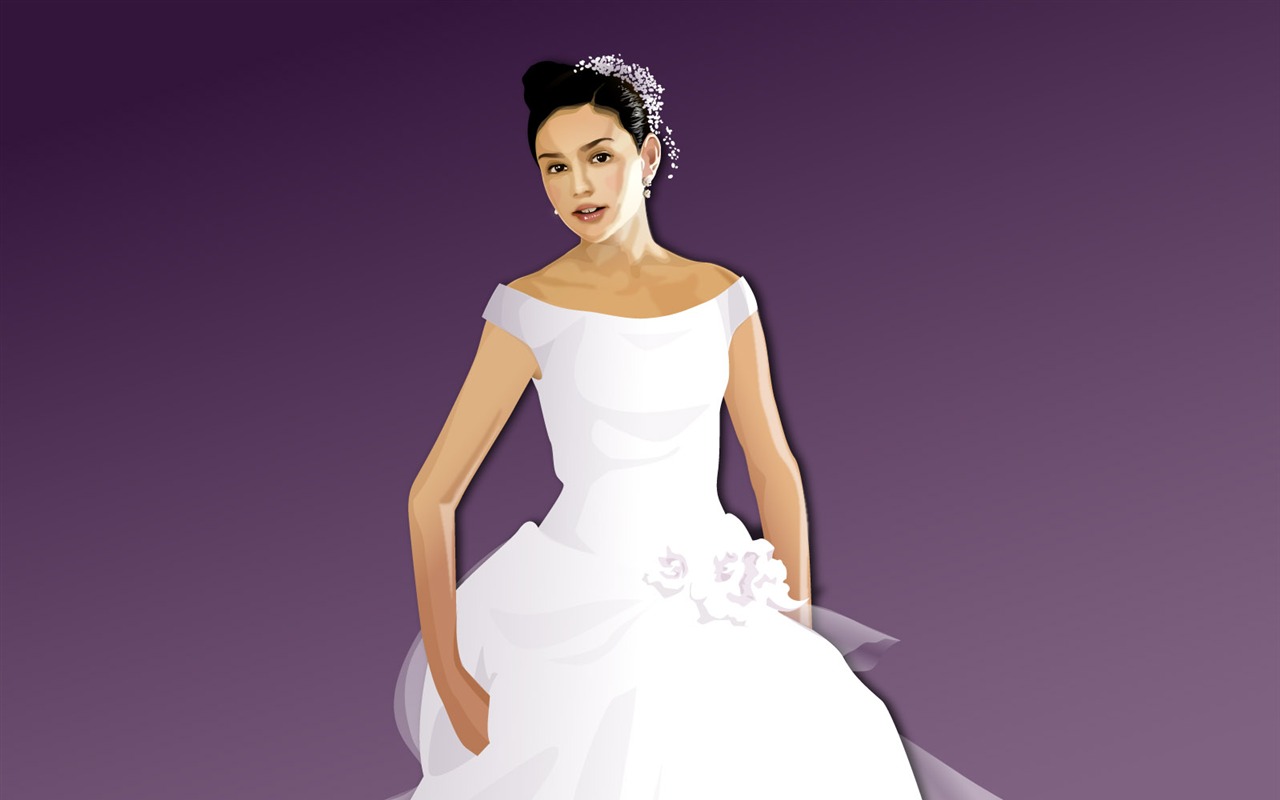 Vector collection of women wallpaper (2) #8 - 1280x800