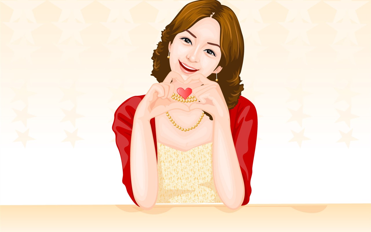 Vector collection of women wallpaper (2) #17 - 1280x800