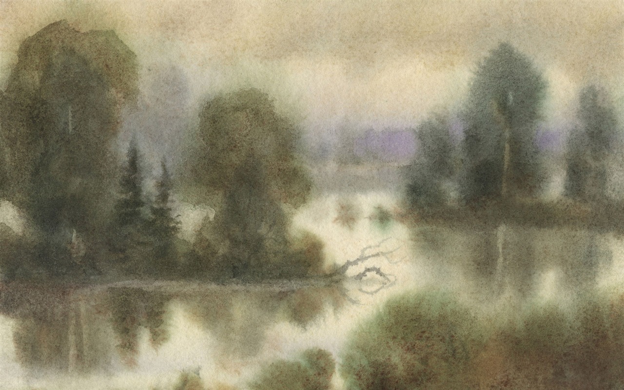水彩景色 手绘壁纸(二)3 - 1280x800