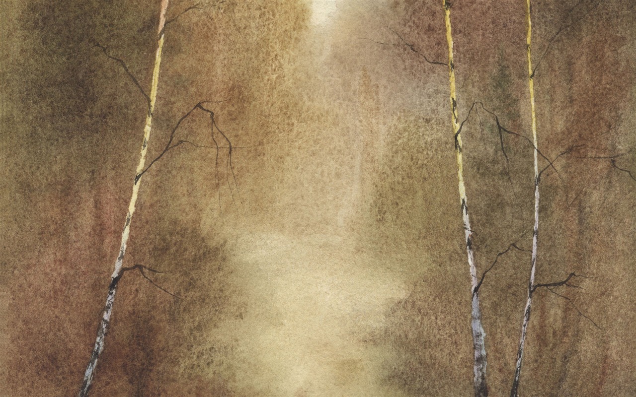 Acuarela fondos de escritorio de paisajes pintados a mano (2) #8 - 1280x800