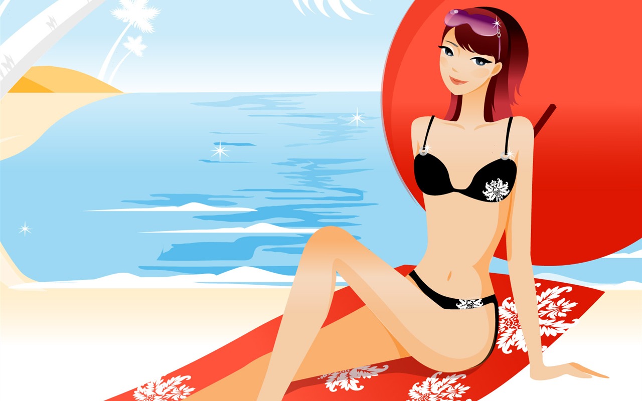 Vector collection of women wallpaper (4) #6 - 1280x800