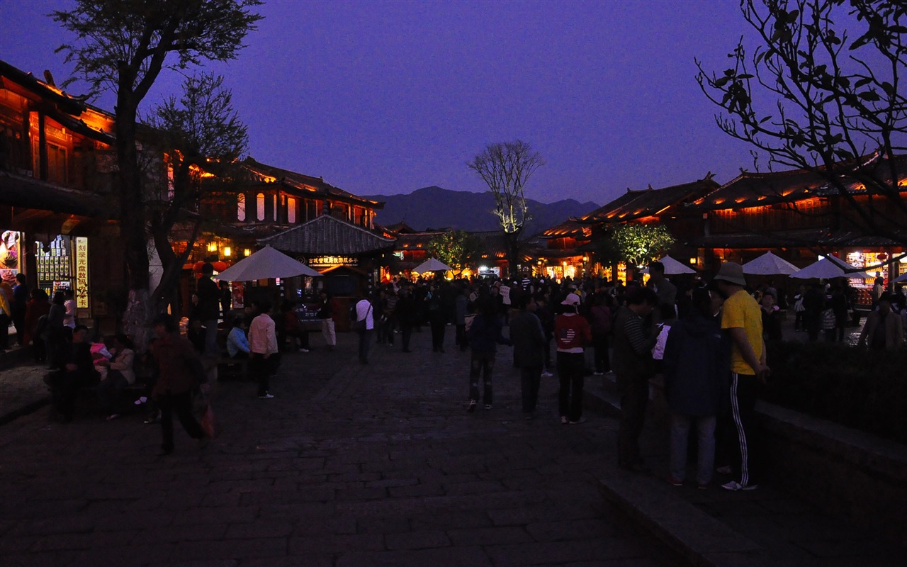 리장 고대 마을의 밤 (오래된 홍콩 작동 확인) #20 - 1280x800
