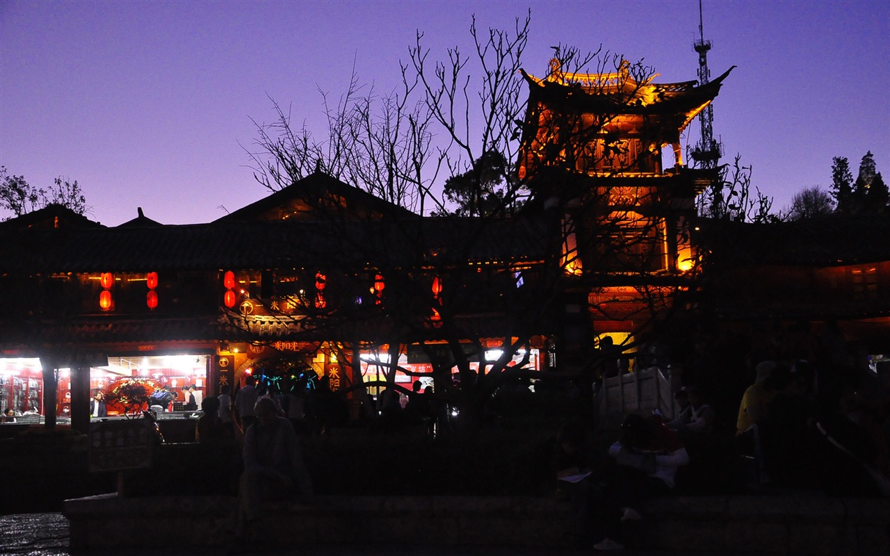 Lijiang Ancient Town Night (Old Hong OK works) #25 - 1280x800