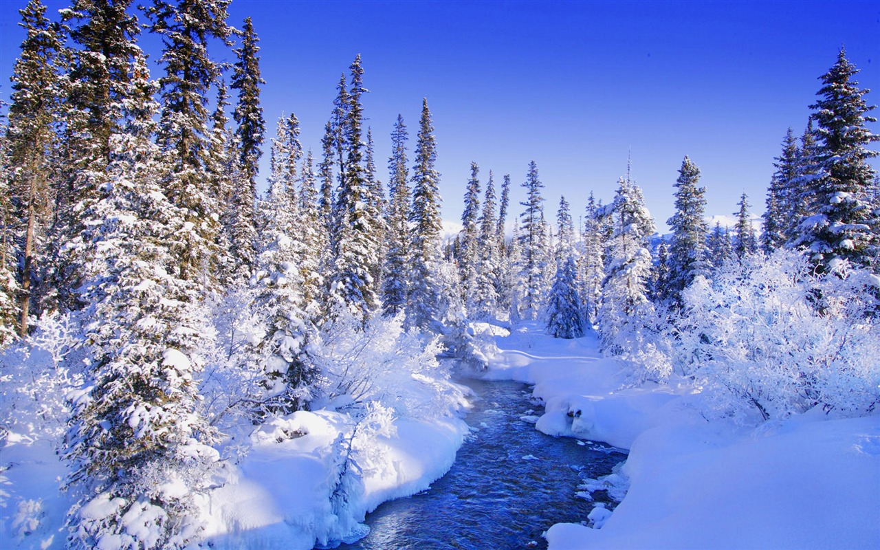Fond d'écran panoramique de neige (1) #1 - 1280x800