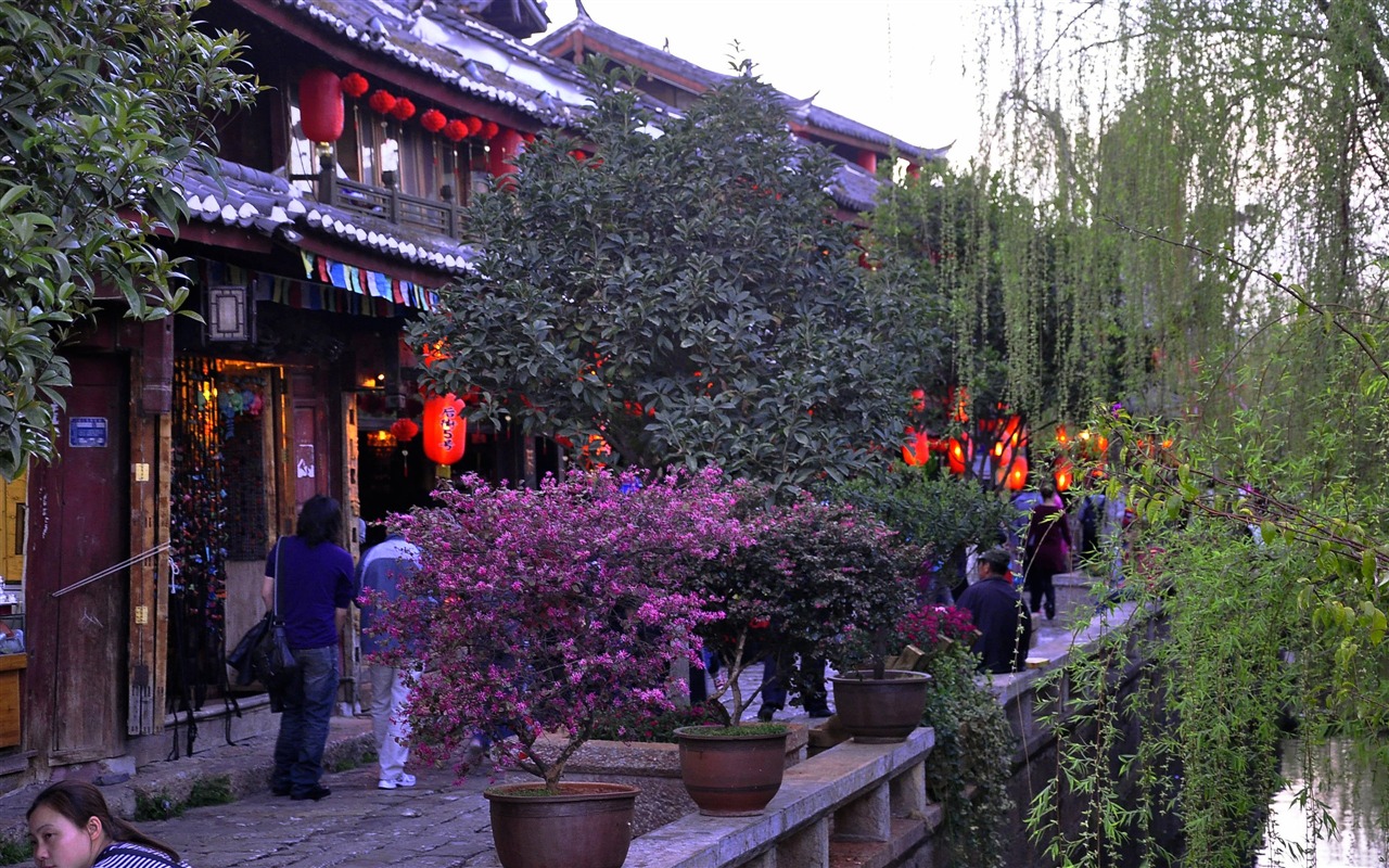 Starobylé město Lijiang atmosféra (1) (starý Hong OK práce) #17 - 1280x800