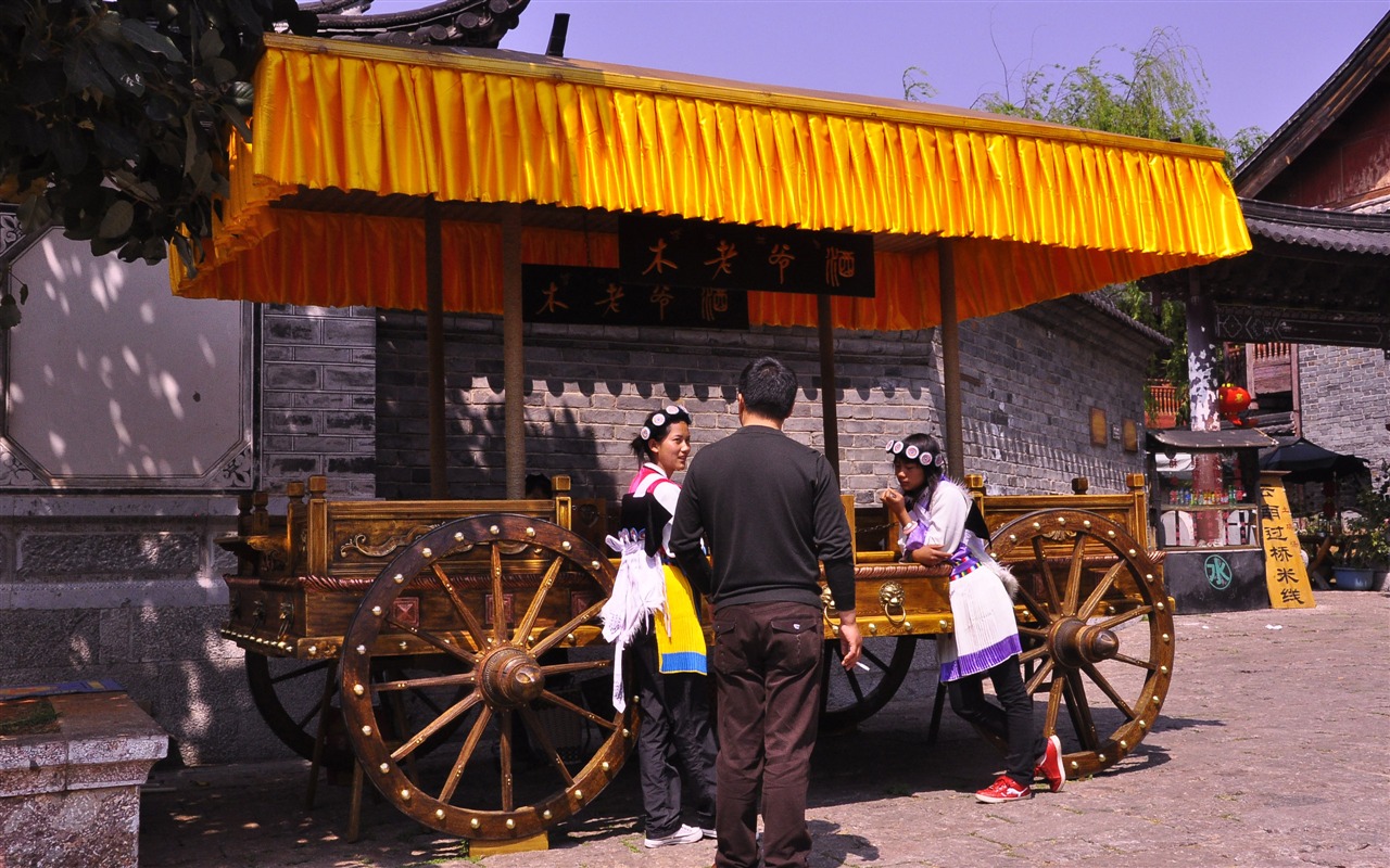 Starobylé město Lijiang atmosféra (1) (starý Hong OK práce) #19 - 1280x800