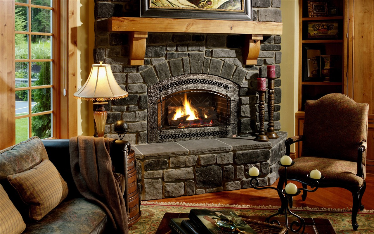 洋風家庭の暖炉の壁紙 (1) #19 - 1280x800