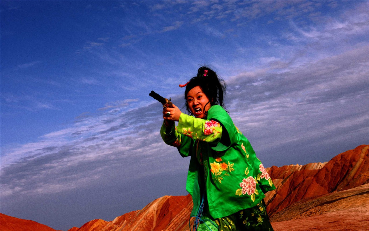 Une femme, un fusil et un fond d'écran HD Noodle Shop #14 - 1280x800