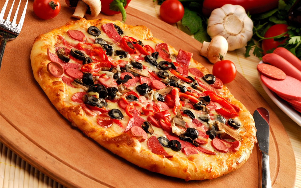 Pizza Jídlo tapety (3) #20 - 1280x800