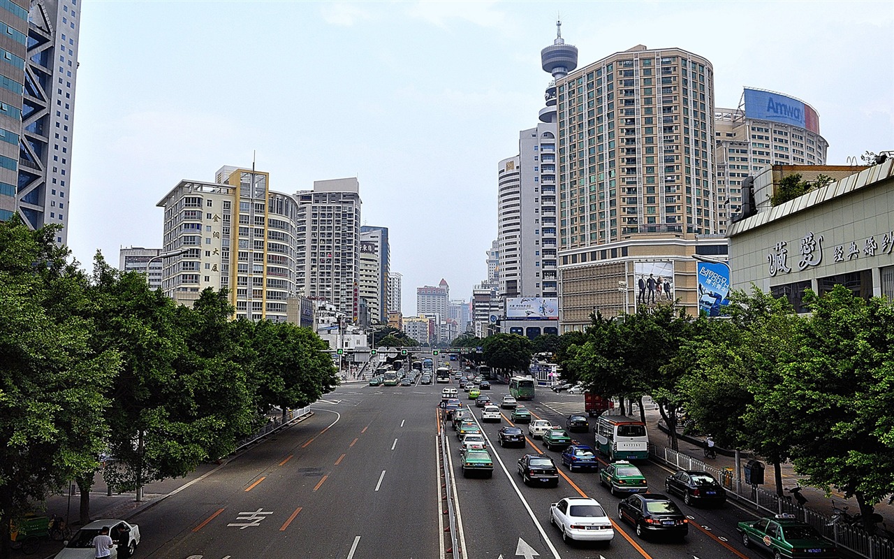 Fuzhou ulice s shot (foto Díla změnit) #6 - 1280x800
