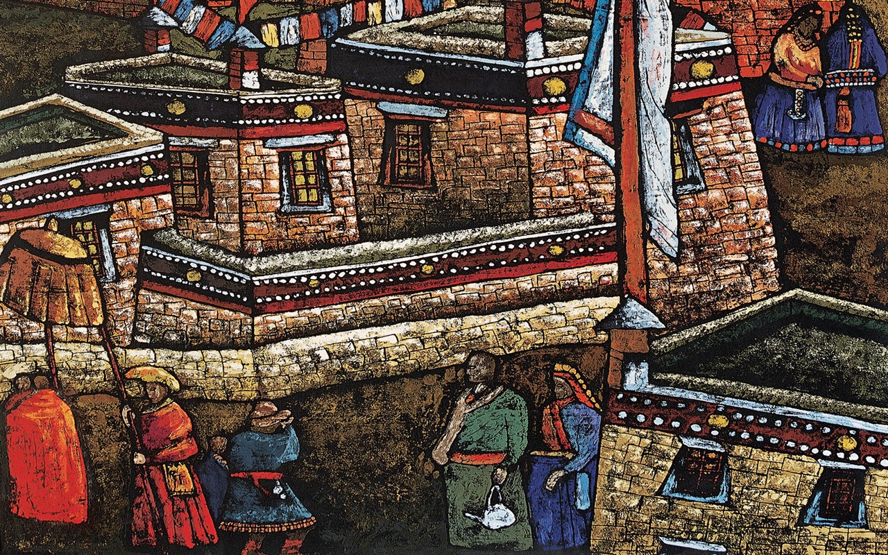 藏族祥巴版画 壁纸(一)19 - 1280x800