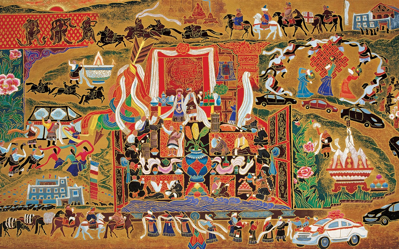 藏族祥巴版畫 壁紙(二) #20 - 1280x800