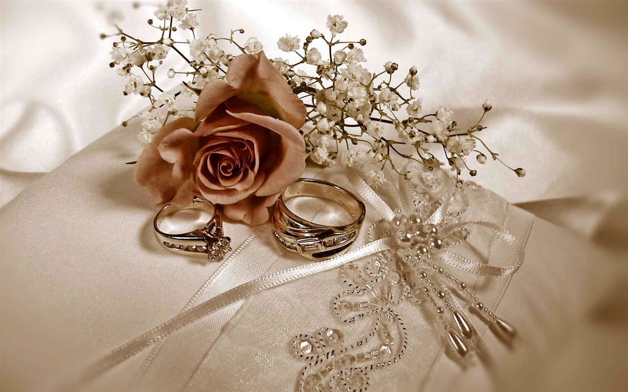 Свадьбы и свадебные кольца обои (1) #13 - 1280x800