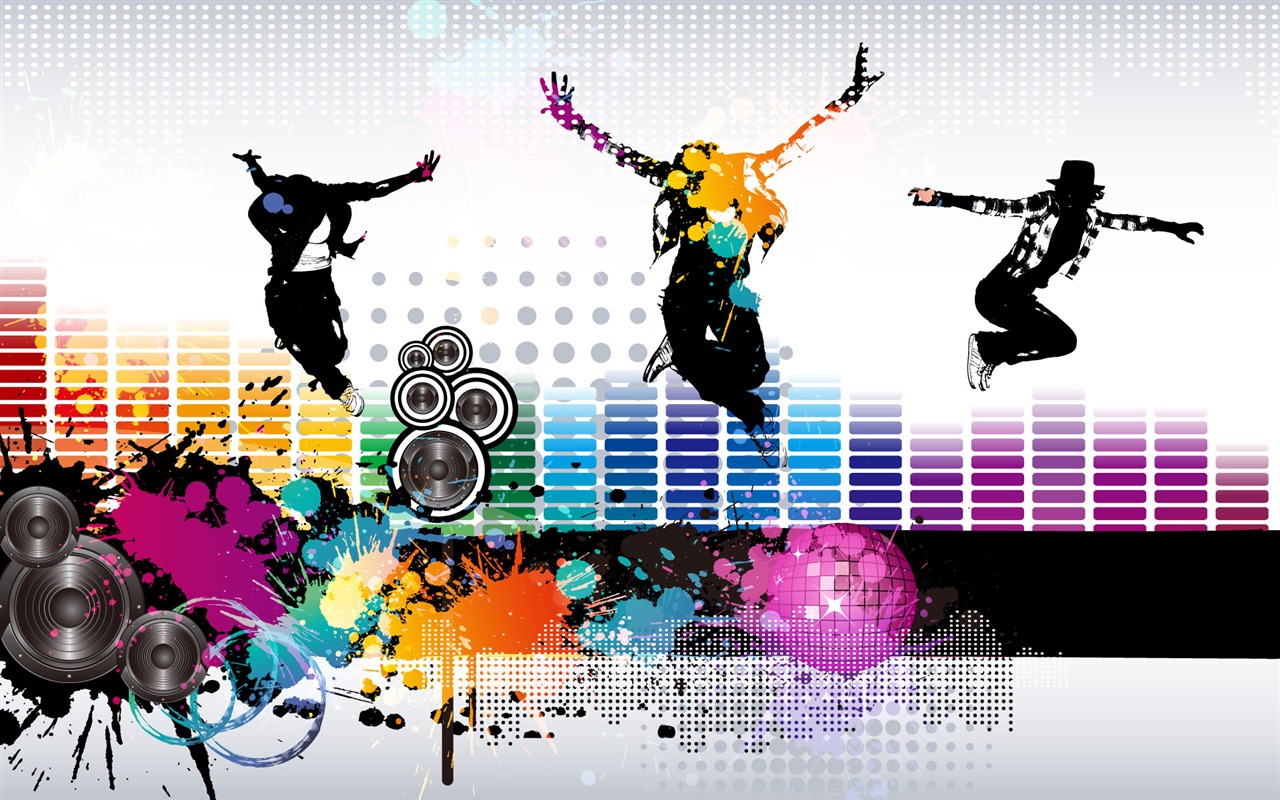 Vector musical theme wallpapers (2) #4 - 1280x800