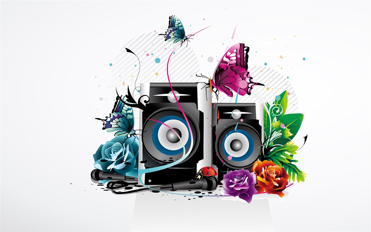 Vector musical theme wallpapers (2) #8 - 1280x800