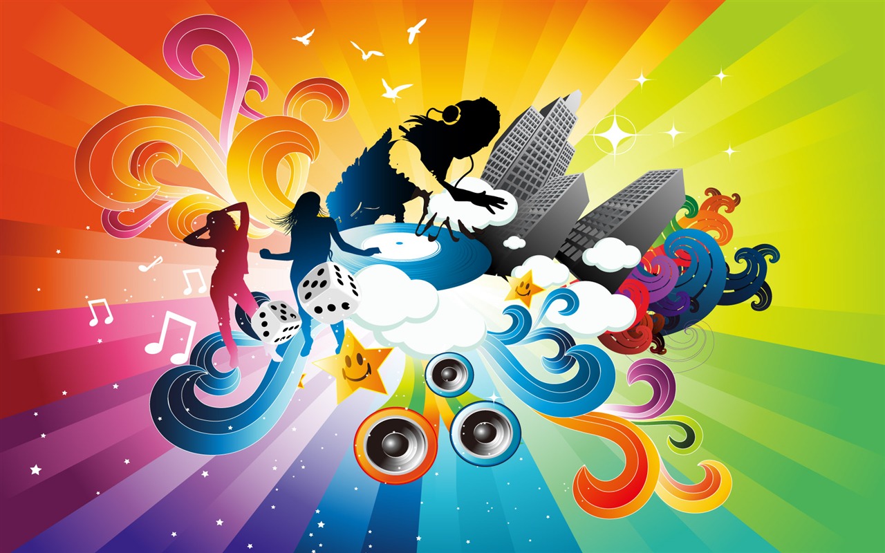 Vector musical theme wallpapers (3) #2 - 1280x800