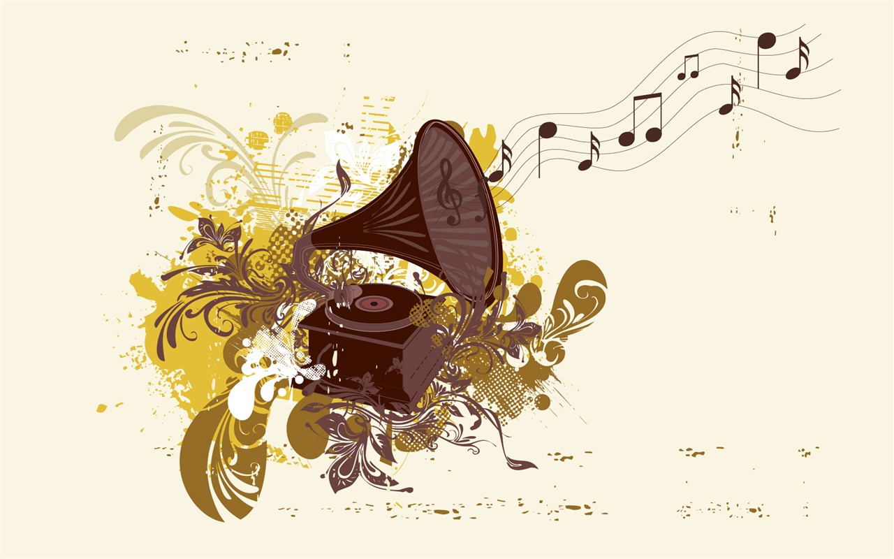 Vector musical theme wallpapers (3) #3 - 1280x800