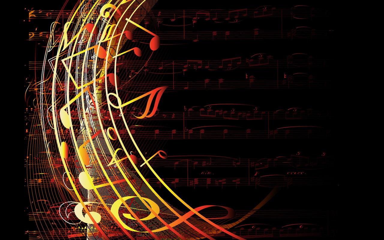 Vector musical theme wallpapers (3) #12 - 1280x800