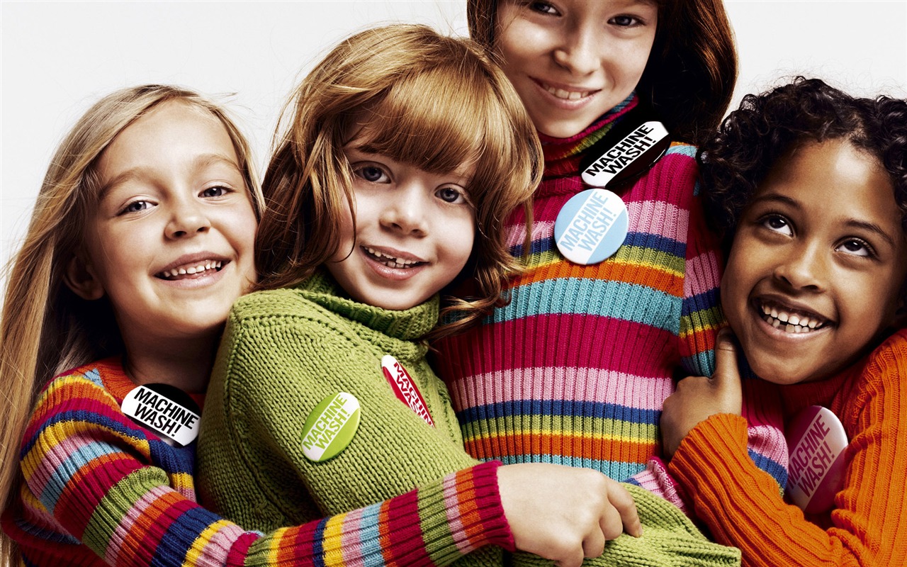Los niños de colores de moda de papel tapiz (4) #1 - 1280x800