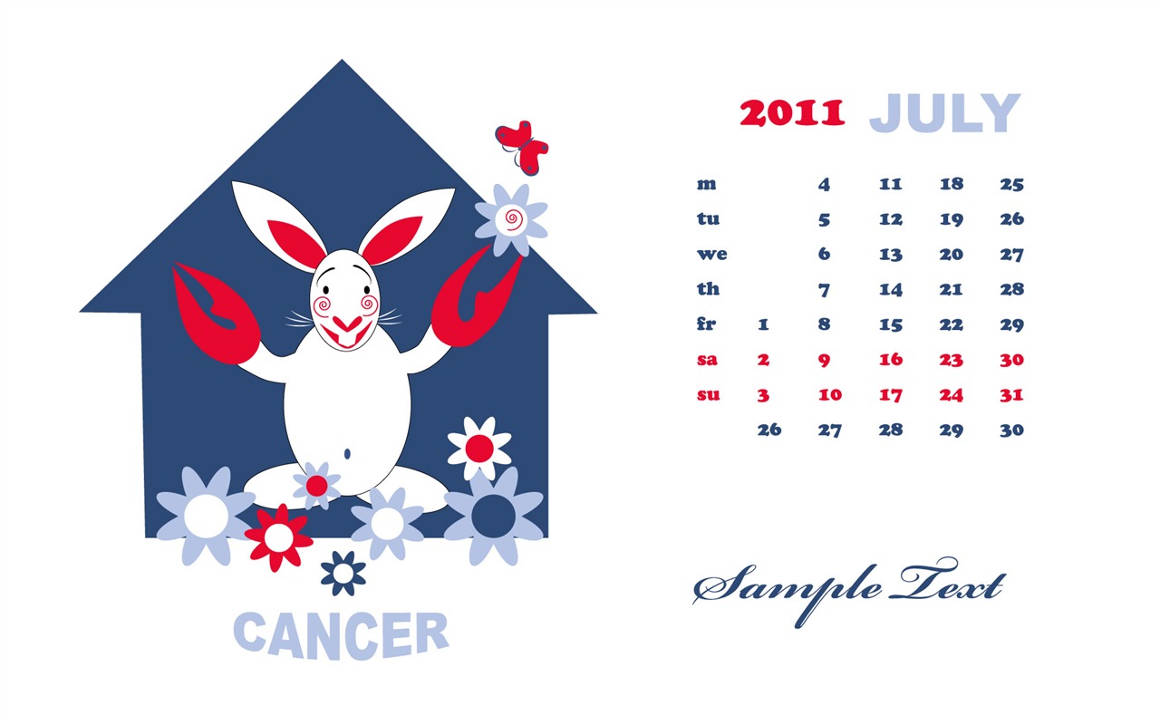 Year of the Rabbit 2011 calendar wallpaper (2) #6 - 1280x800