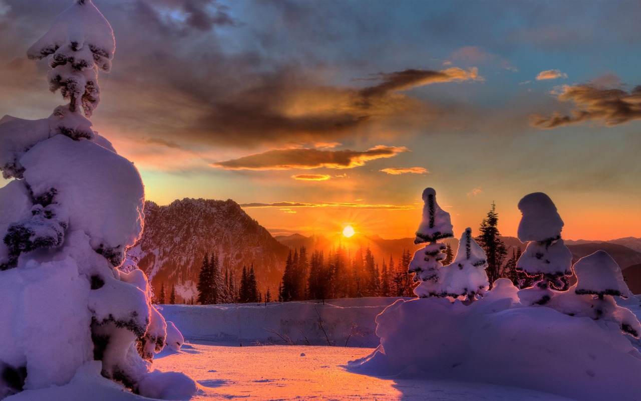 Fond d'écran panoramique de neige (3) #15 - 1280x800
