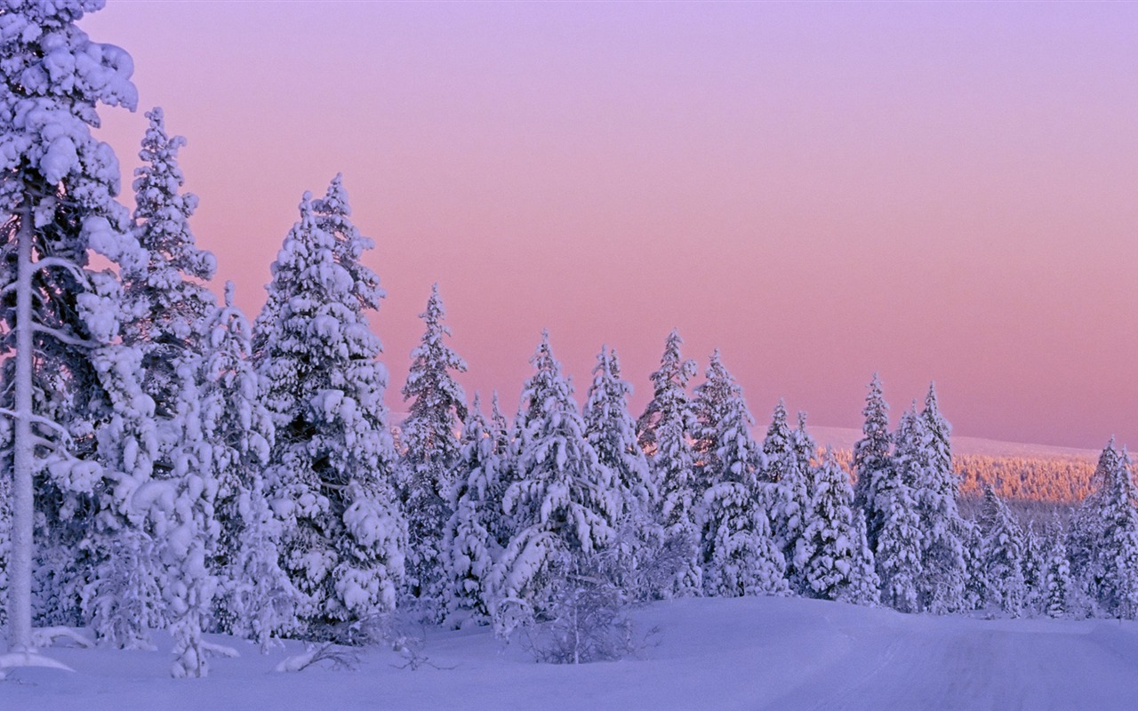 Fond d'écran panoramique de neige (4) #2 - 1280x800