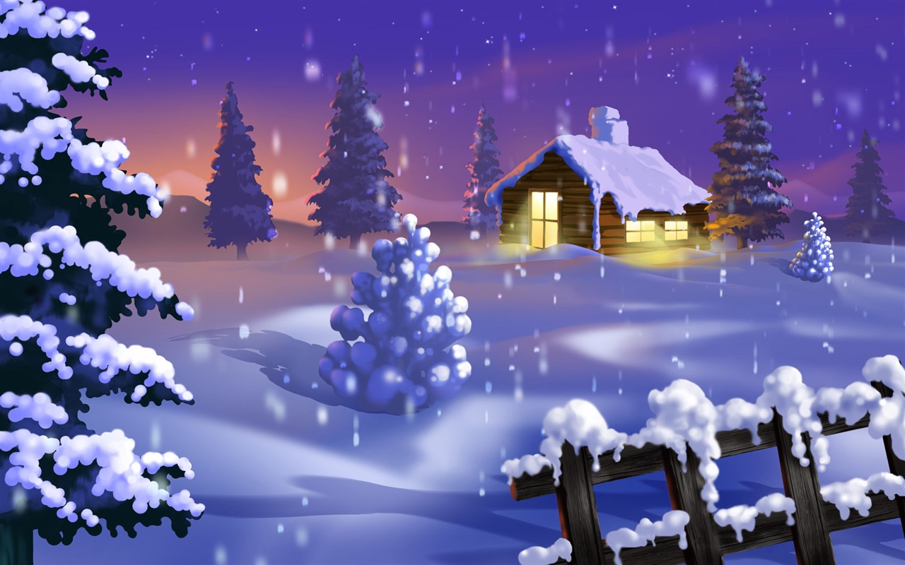 Vector wallpaper winter photo #13 - 1280x800