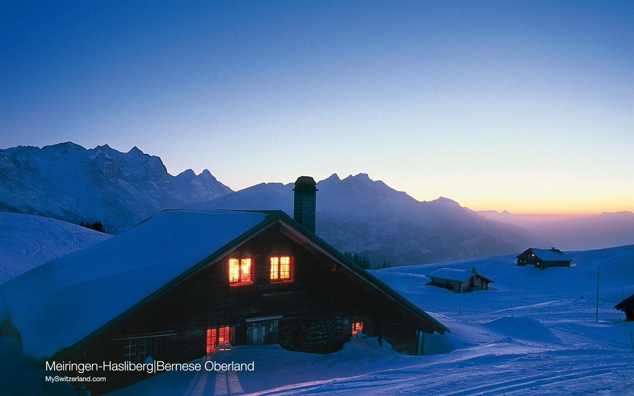 Schweizer Winter Schnee Tapete #16 - 1280x800