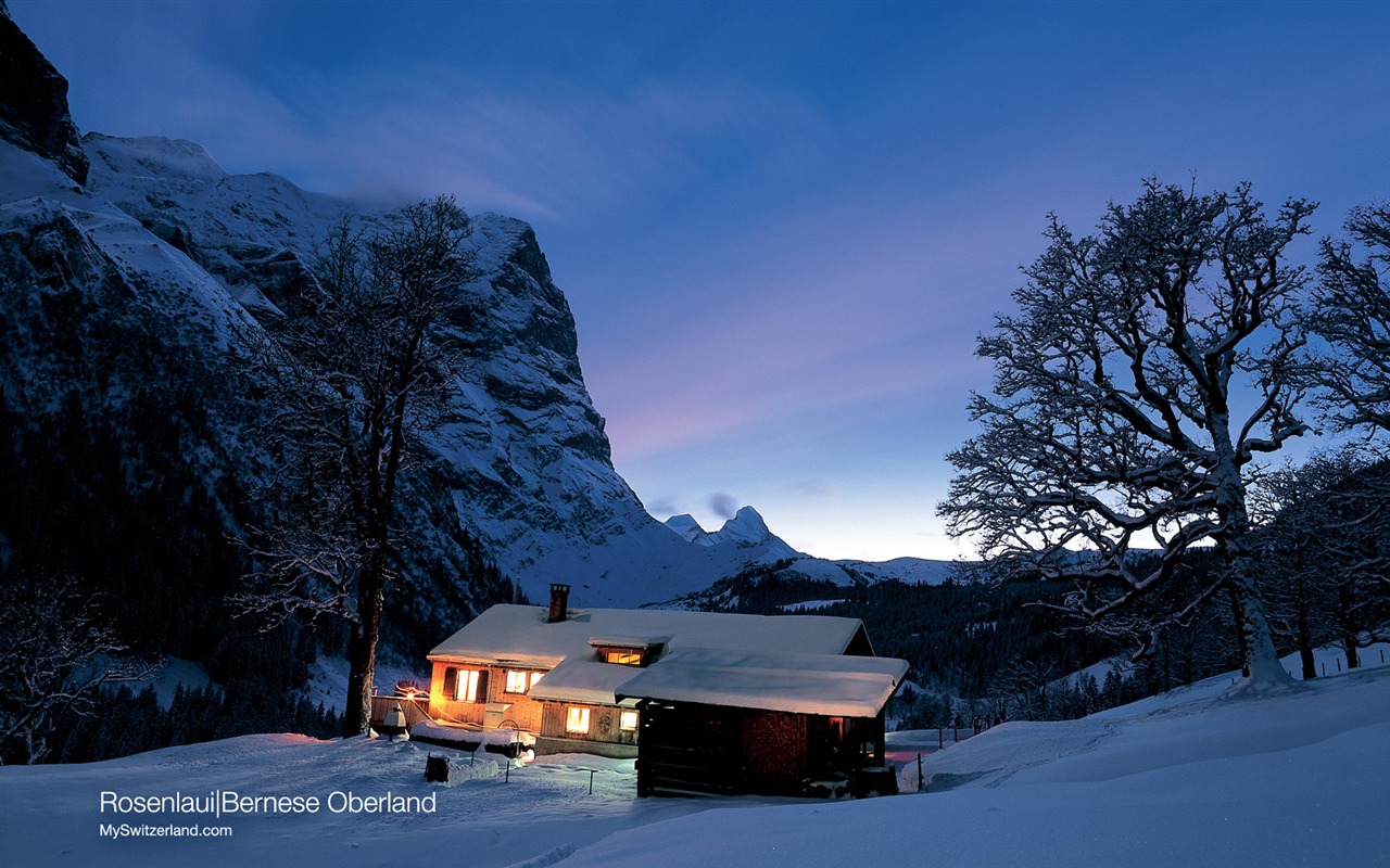 Švýcarský zimě sníh tapety #19 - 1280x800