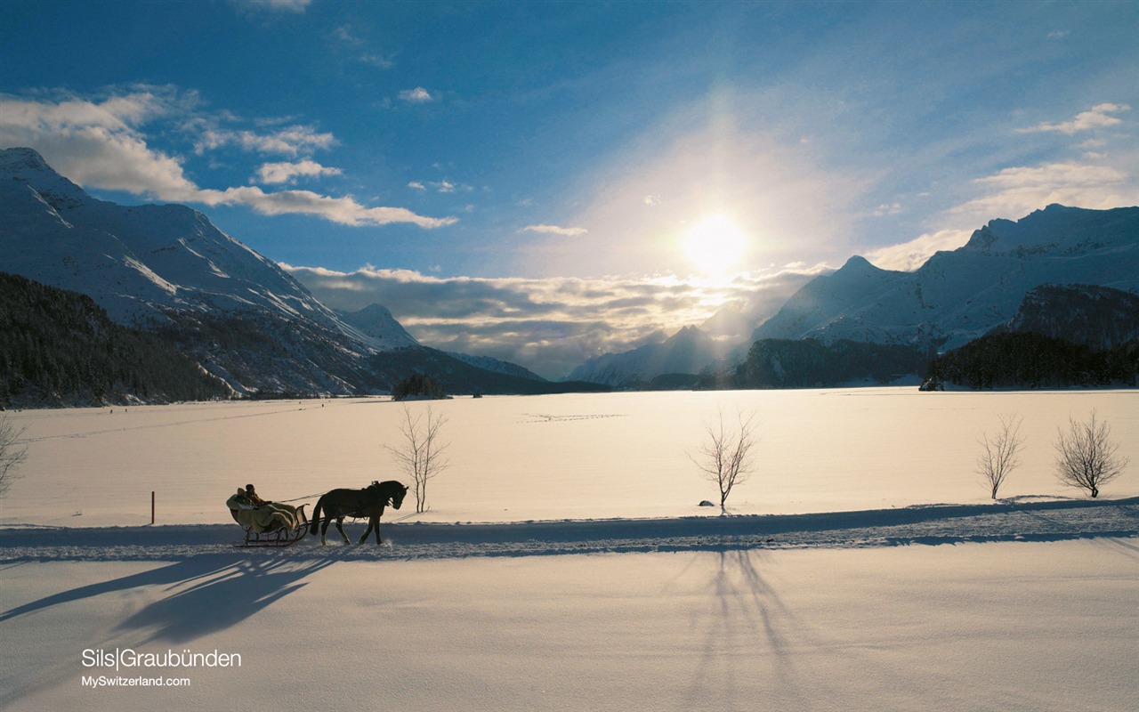 Švýcarský zimě sníh tapety #20 - 1280x800