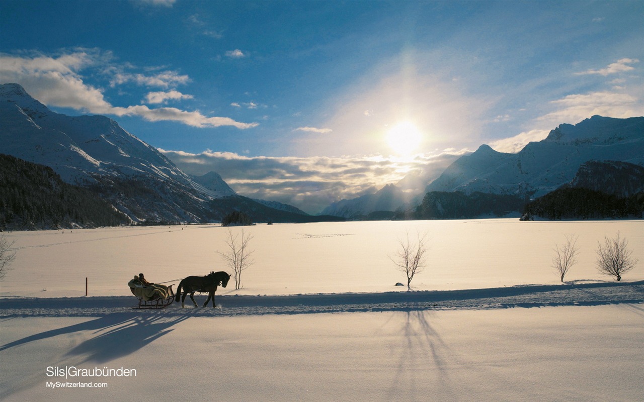 Swiss winter snow wallpaper #20 - 1280x800