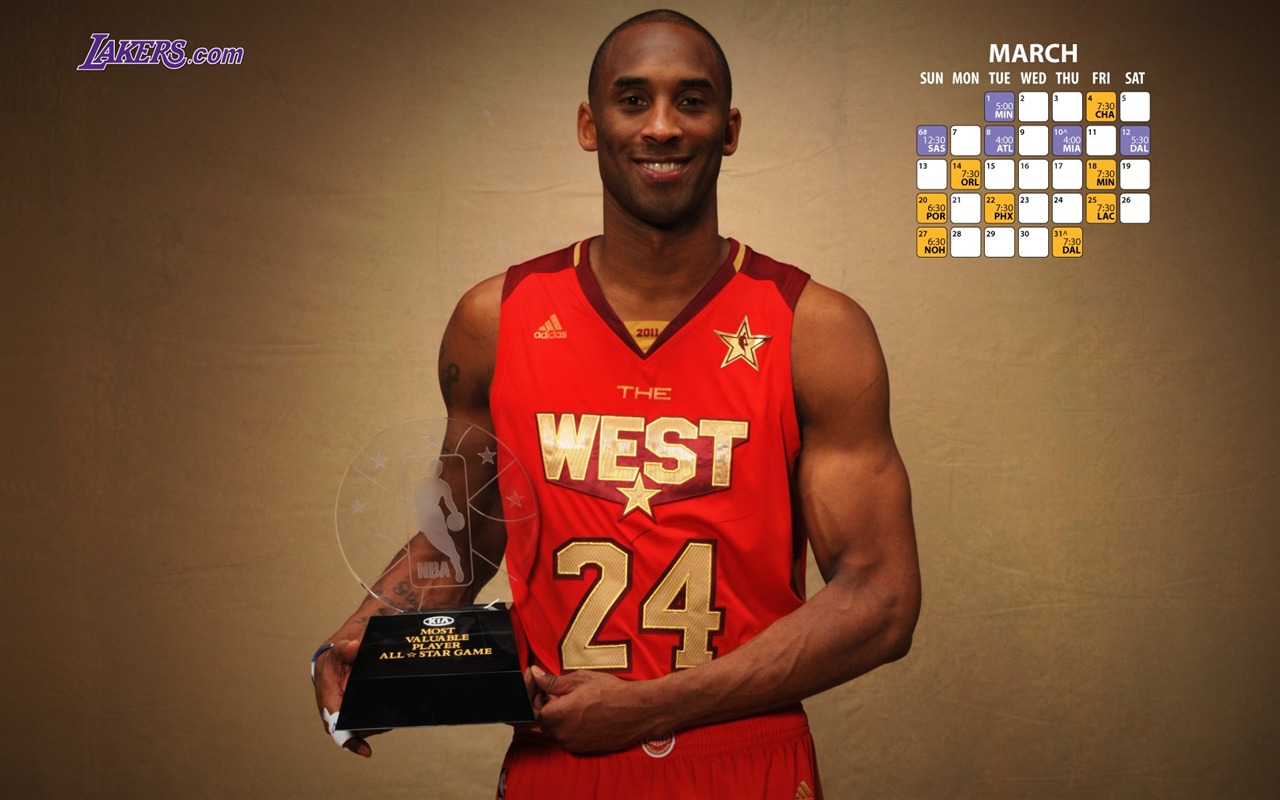 NBA 2010-11賽季 洛杉磯湖人隊 壁紙 #18 - 1280x800