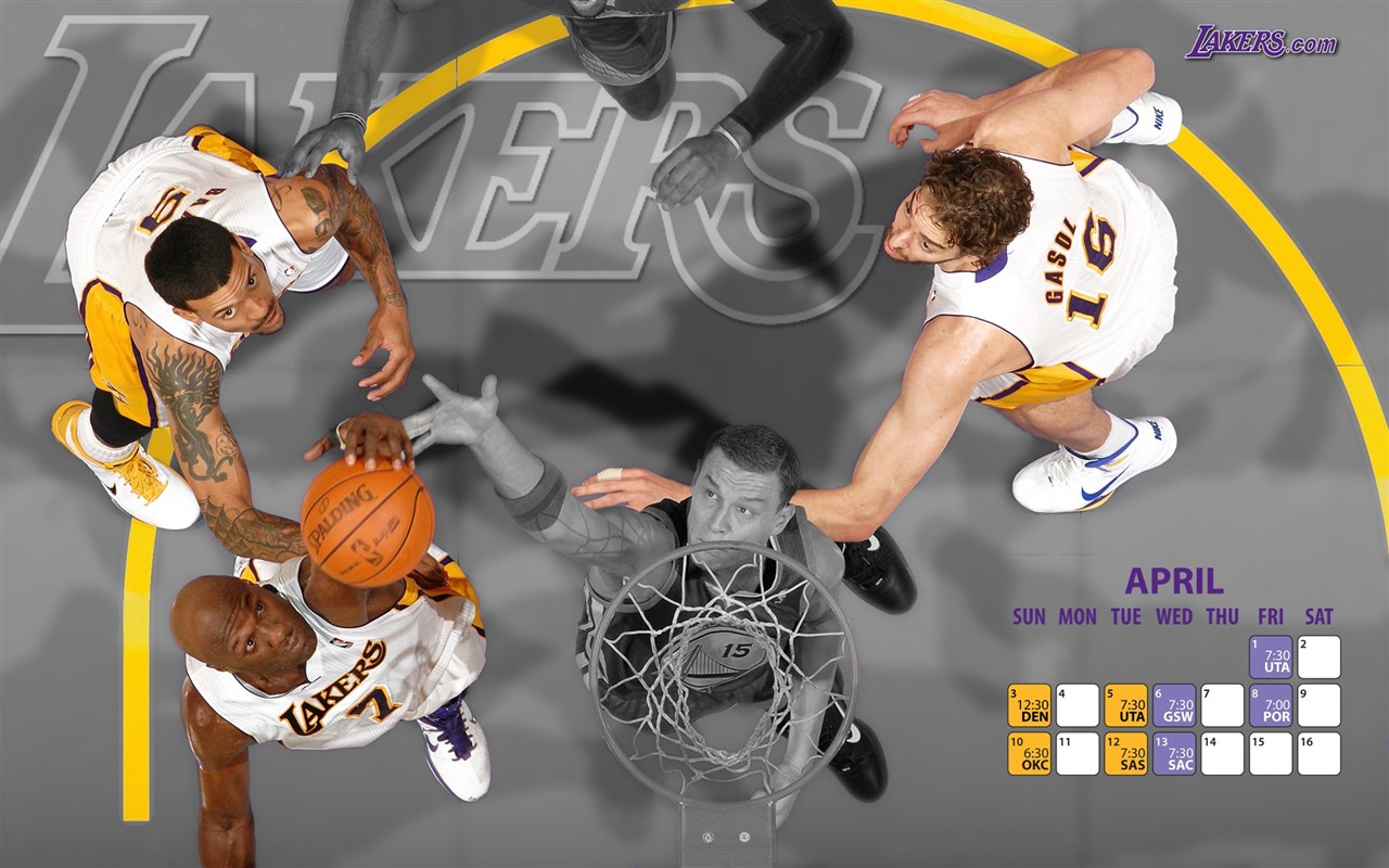НБА 2010-11 сезона, Лос-Анджелес Лейкерс стола #19 - 1280x800