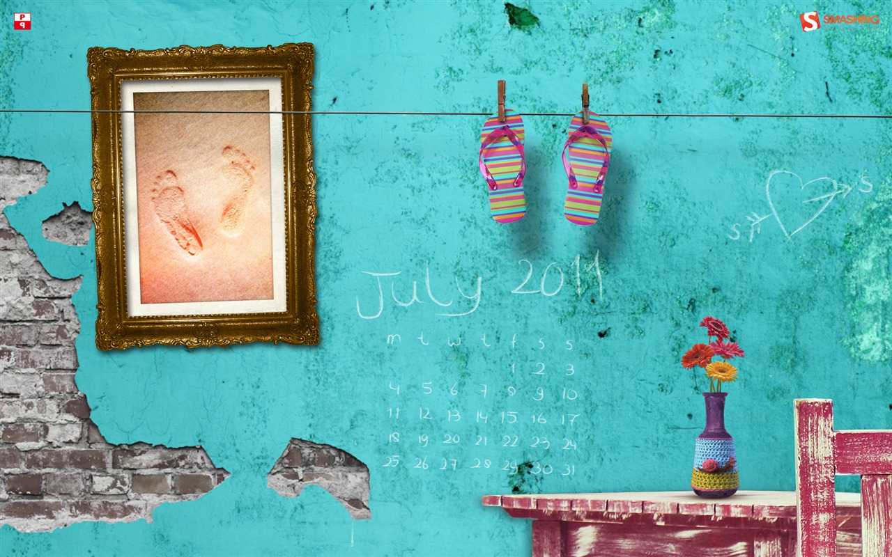 July 2011 Calendar Wallpaper (2) #1 - 1280x800