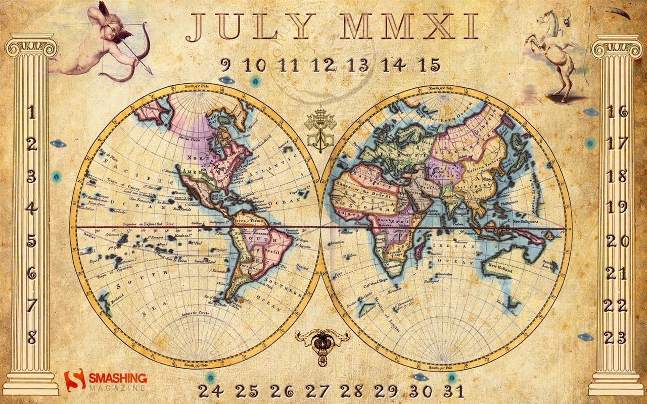 July 2011 Calendar Wallpaper (2) #9 - 1280x800