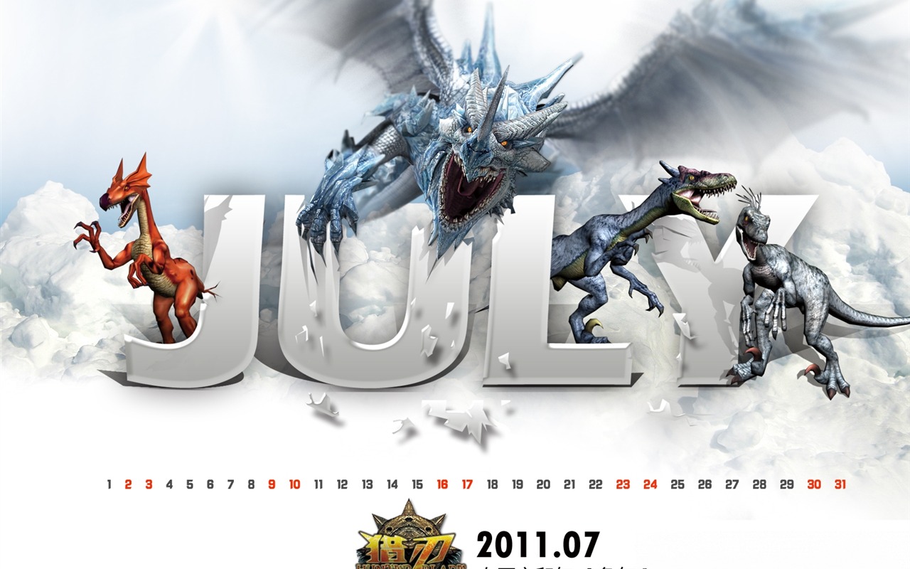 Juillet 2011 Calendar Wallpaper (2) #15 - 1280x800
