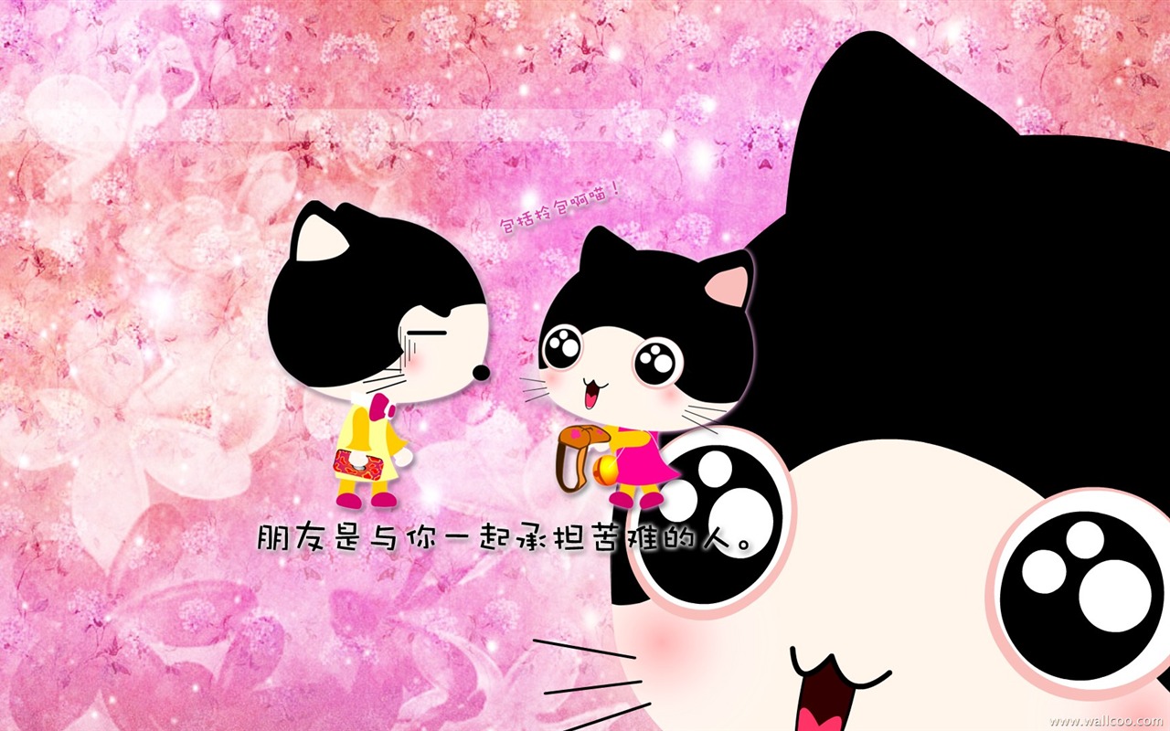 Baby cat cartoon wallpaper (1) #5 - 1280x800