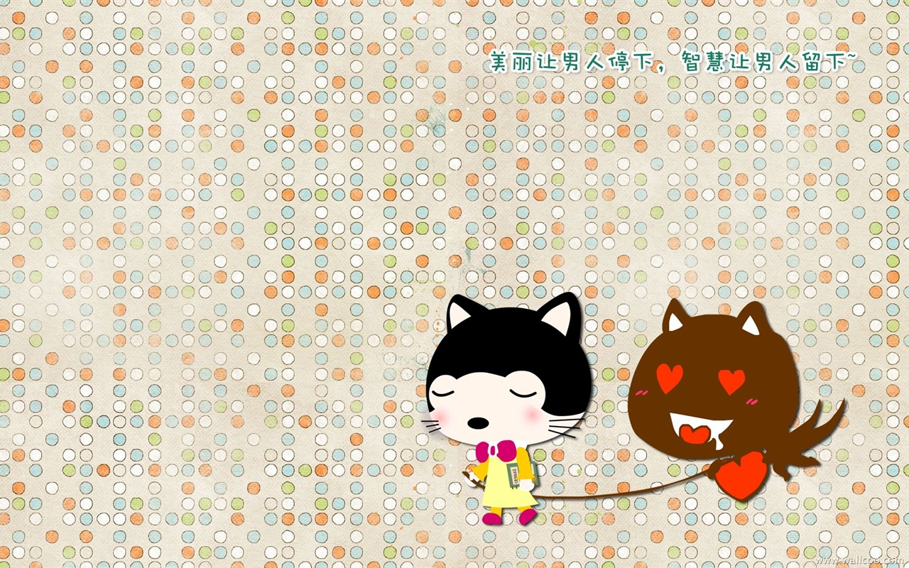 Baby cat cartoon wallpaper (5) #4 - 1280x800