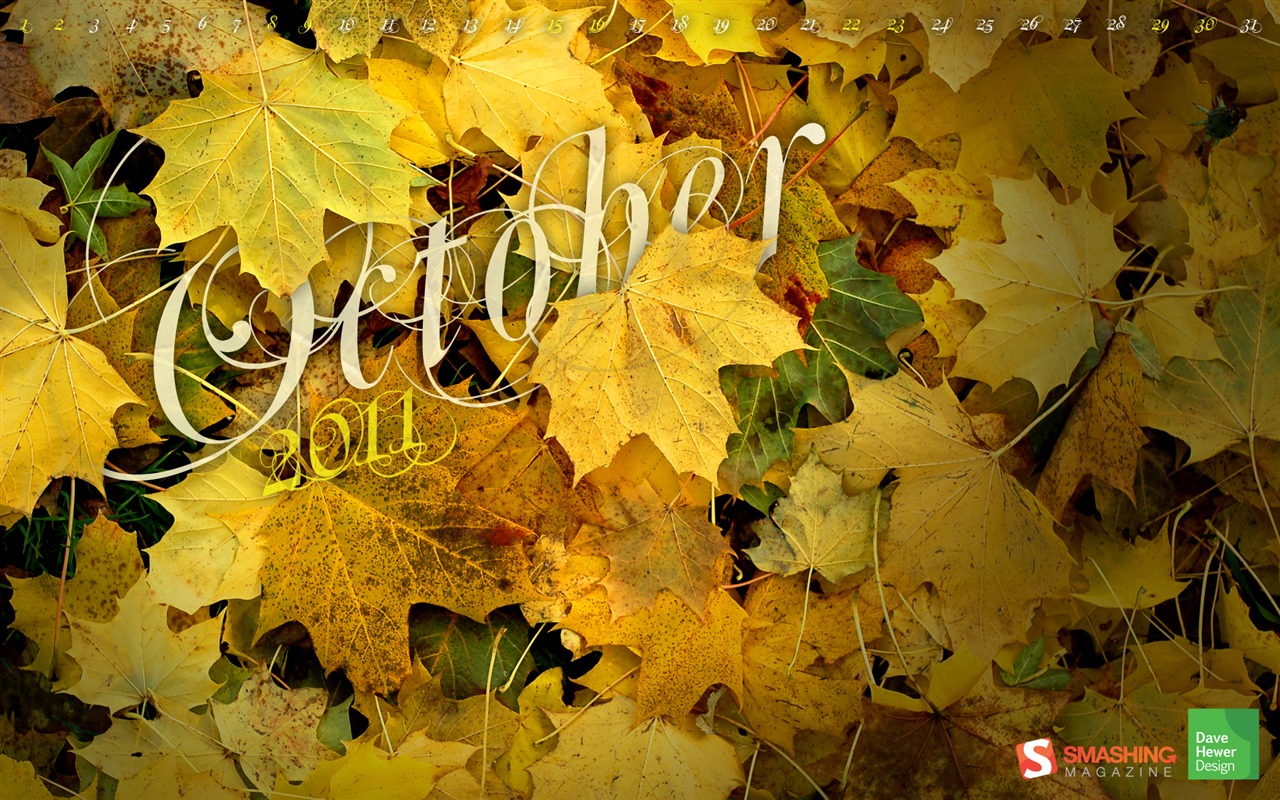 Oktober 2011 Kalender Wallpaper (1) #10 - 1280x800