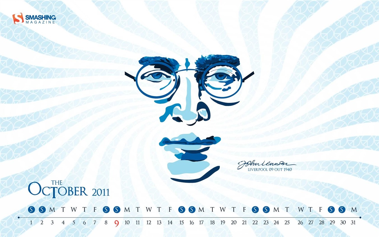 October 2011 Calendar Wallpaper (2) #12 - 1280x800
