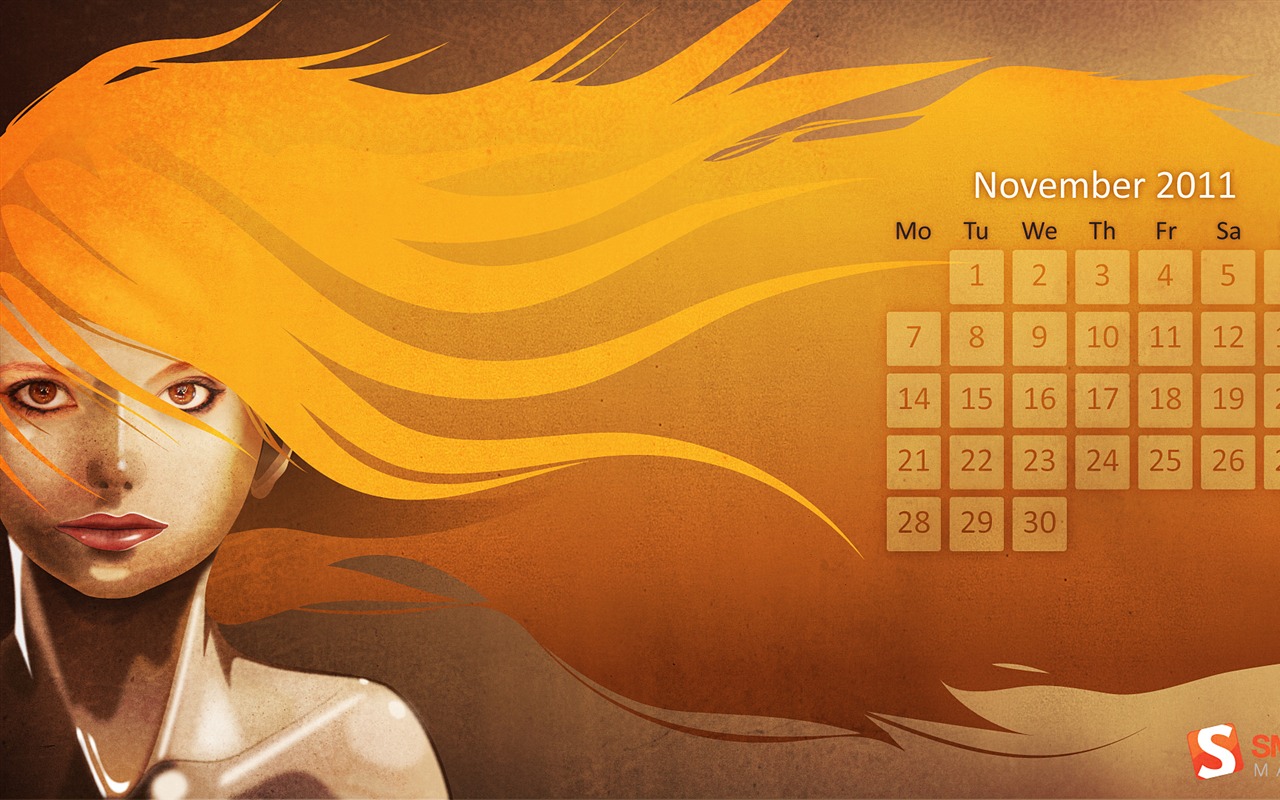 Ноябрь 2011 Календарь обои (1) #6 - 1280x800