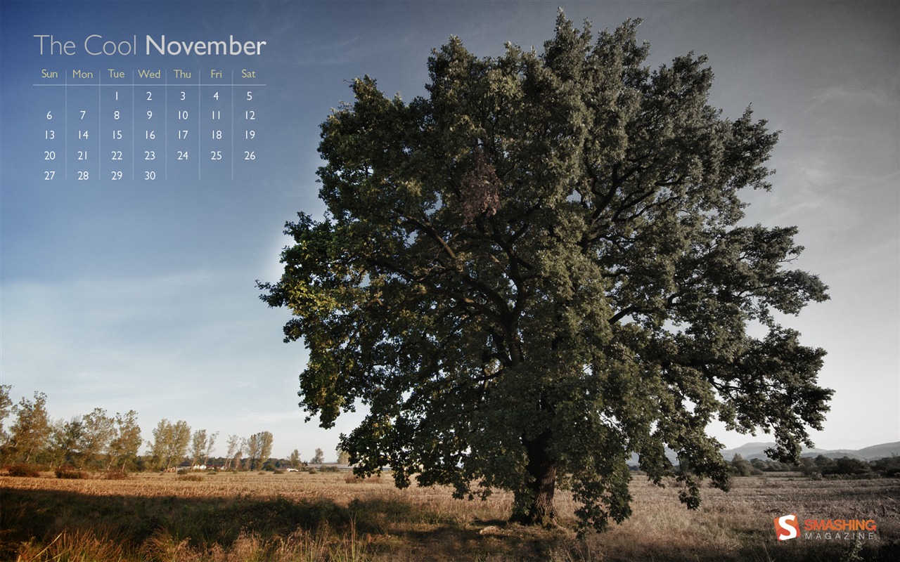 Ноябрь 2011 Календарь обои (1) #10 - 1280x800