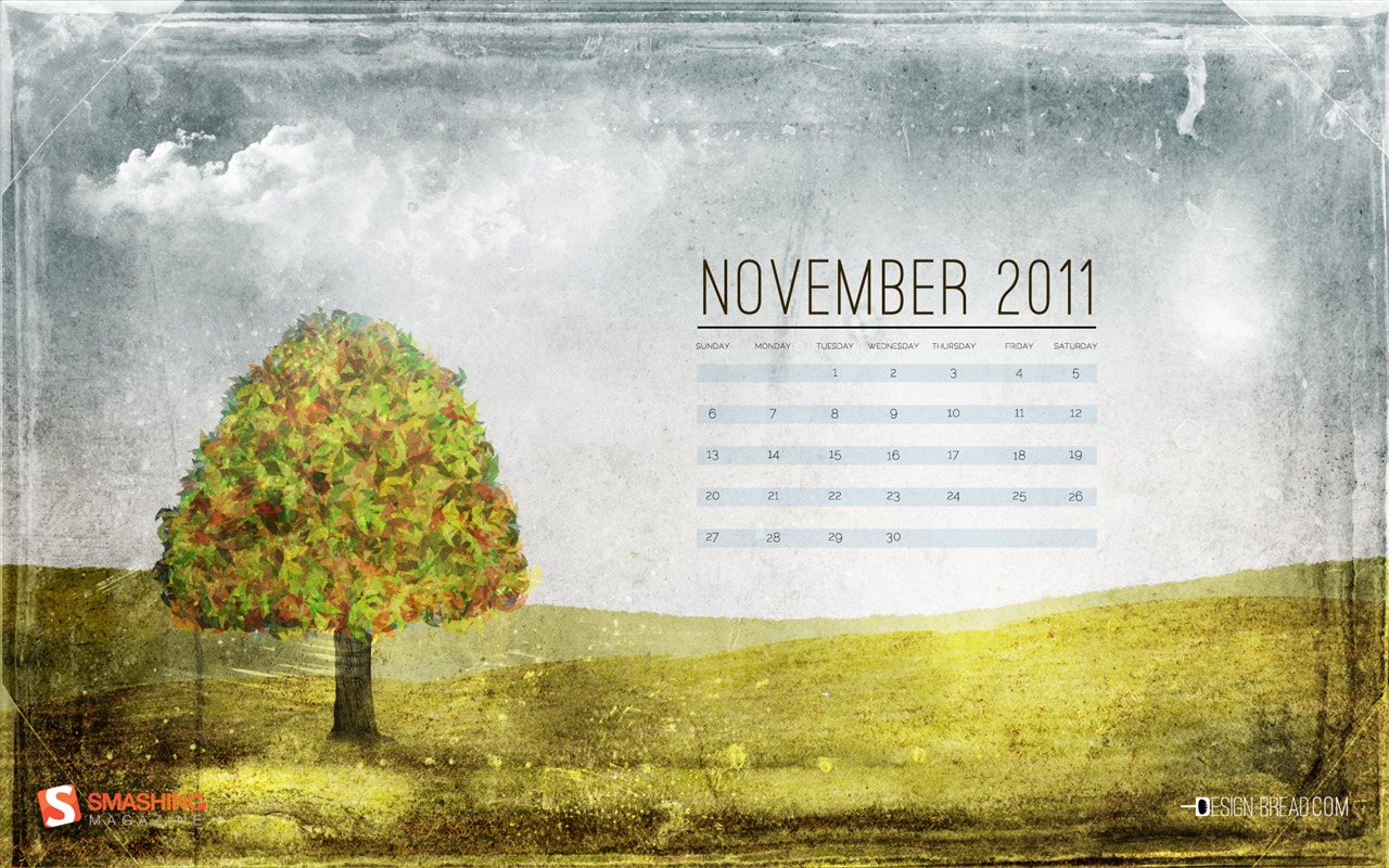November 2011 Calendar wallpaper (2) #4 - 1280x800