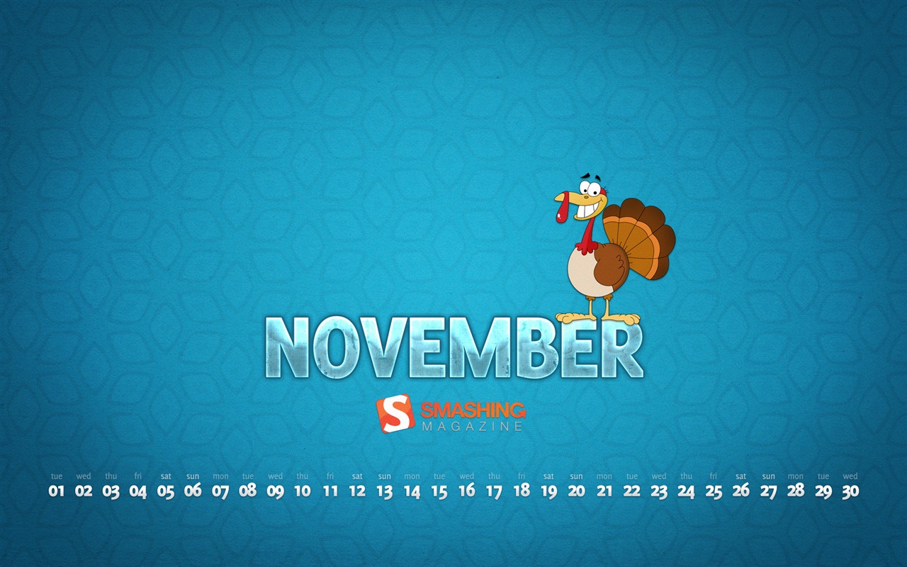 November 2011 Calendar wallpaper (2) #6 - 1280x800