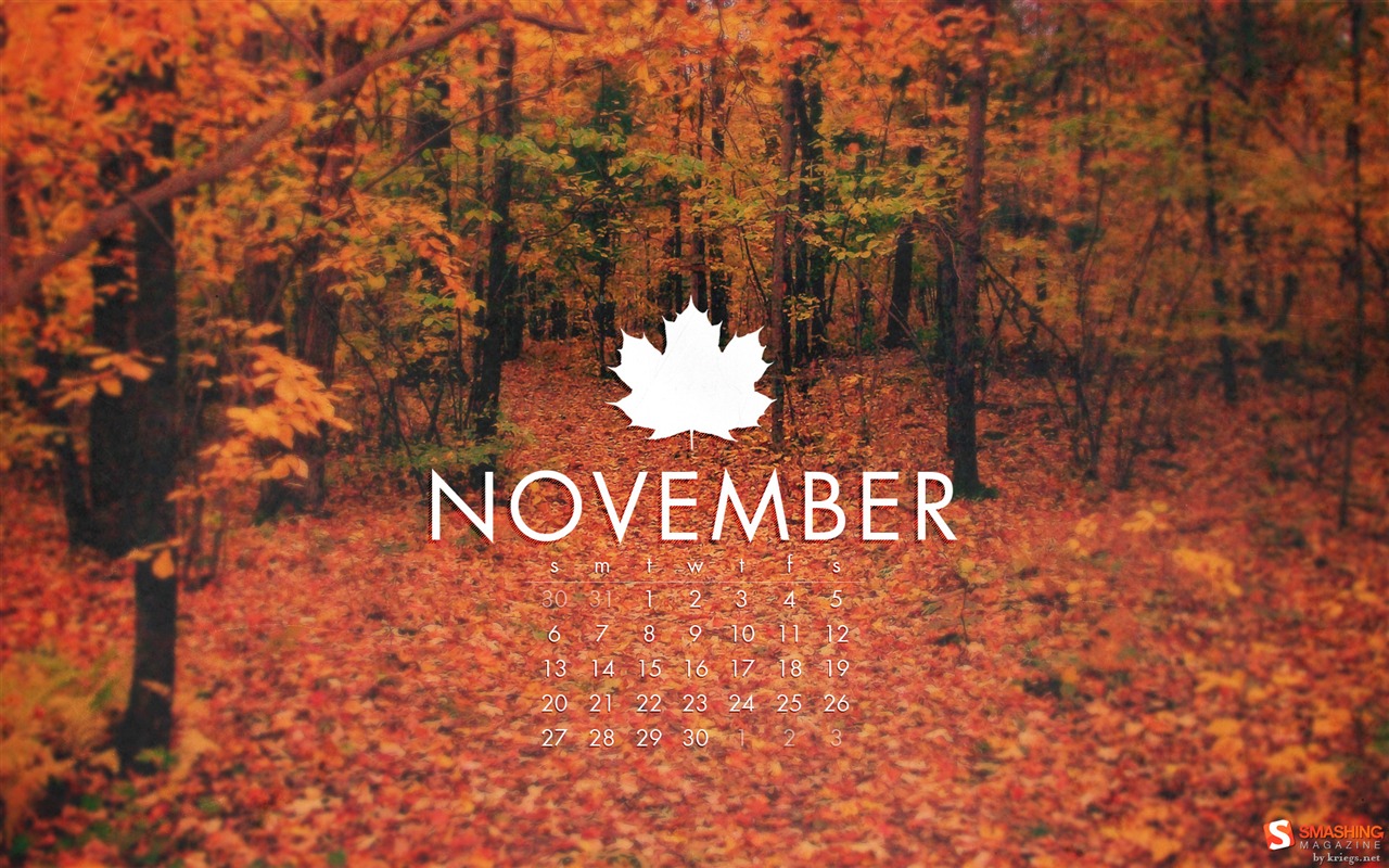 November 2011 Calendar wallpaper (2) #11 - 1280x800