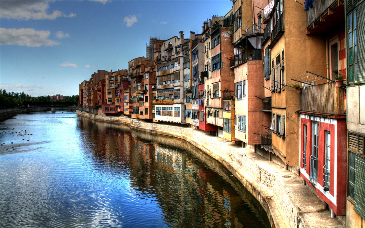 Spain Girona HDR-style wallpapers #1 - 1280x800