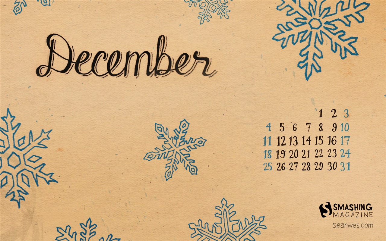 December 2011 Calendar wallpaper (1) #12 - 1280x800