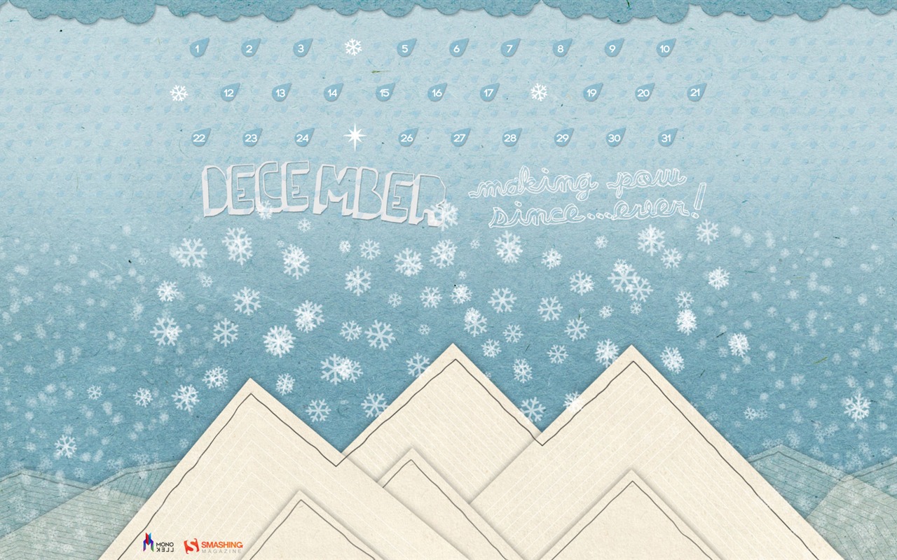 December 2011 Calendar wallpaper (2) #7 - 1280x800
